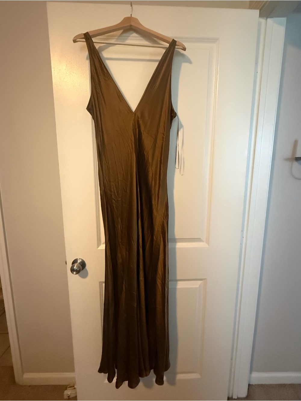 Banana Republic Olive Slip Maxi Dress
